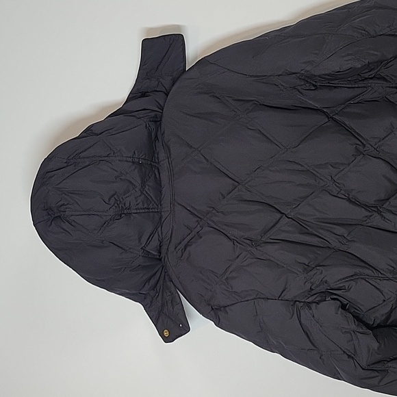 Lands' End black quilted puffer Goose Down coat XL - Picture 7 of 11